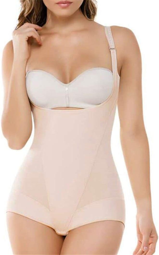 LUCACO Women's Waist Trainer Bodysuit Tummy Control Shapewear Open Bust Panty Full Body Shaper Underwear