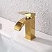 KES Bathroom Faucet Single Handle One Hole Vanity Sink Faucet cUPC NSF Certified Lead Free Brass Construction, Titanium Gold, L3109ALF-PG