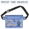 Waterproof-Waist-Pouch-by-Hydro-Gizmos-Large-Travel-Bag-with-Adjustable-Long-Waist-Strap-Buckle-Transparent-Blue-3-Zipper-Design–Lightweight-PVC-Touch-Screen-Sensitive-Keeps-Everything-Dry Waterproof-Waist-Pouch-by-Hydro-Gizmos-Large-Travel-Bag-with-Adjustable-Long-Waist-Strap-Buckle-Transparent-Blue-3-Zipper-Design–Lightweight-PVC-Touch-Screen-Sensitive-Keeps-Everything-Dry