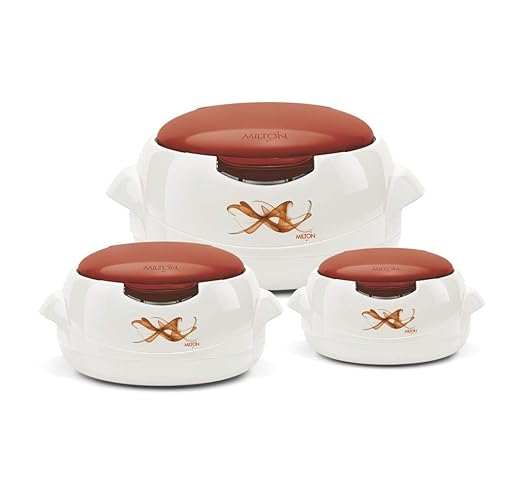 MILTON - Cacerola microondas, Color Crema y marrón, 3 ...