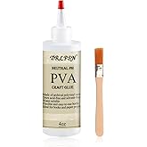 DRLPSN PVA Glue Book Binding, PH Neutral PVA Adhesive, Professional-Grade Strength Acid-Free Book Glue, Dries Clear & Remains