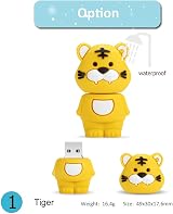BORLTER CLAMP 5x 16GB USB Flash Drives Cute Animal Memory Stick Thumb Drive Gift view 3