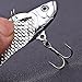 Sougayilang Fishing Lures Blade Baits Spoon Hard Lure with Feather Two Treble Hooks 3D Eyes for Saltwater Freshwater Fishing