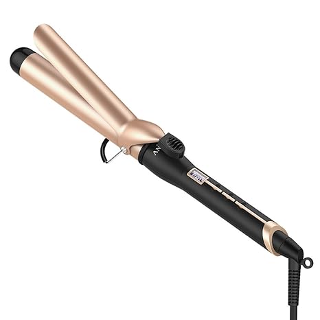 Anjou Haar Lockenstab mit PTC-Technologie und Keramikbeschichtung mit Turmalin, 32mm