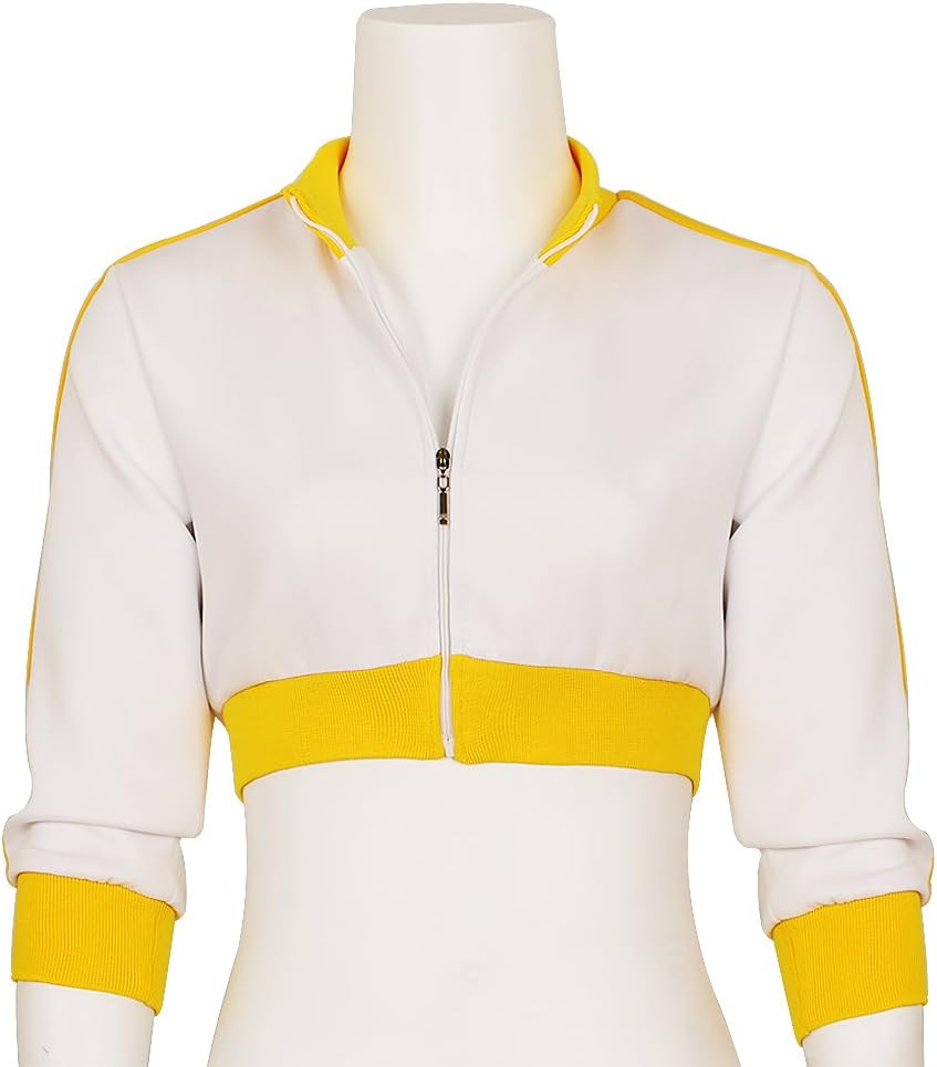 Women's Pokemon Go Trainer Cropped Hoodie White Zipper Jacket Costume Cosplay