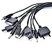 10 in 1 Universal Charging Cable USB Cable Compatible with Samsung LG Huawei ZTE and Sony Ericsson Nokia PSP, USB Charging Cable