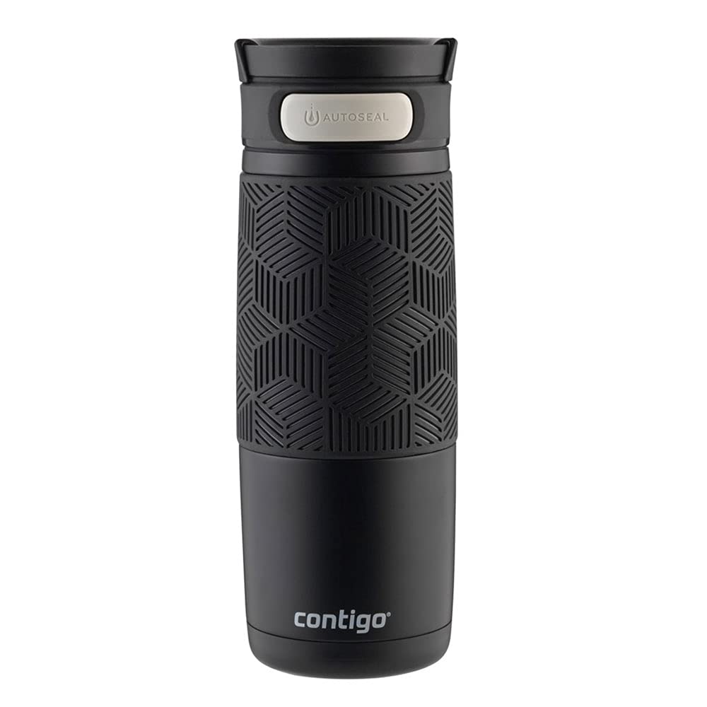 Contigo Transit Autoseal Travel Mug | Stainless Steel Thermal-Mug | 100% Leakproof Vacuum Flask | Coffee Mug with BPA Free Easy-Clean Lid | 470 ml | Mattte Black