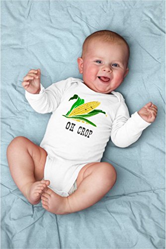 Funny Oh Crop Corn Baby Bodysuit With Agriculture, Horticulture Future Little Farmer or Farm Help
