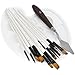 ATMOKO Acrylic Paint Brush Set Atmoko 12 Pieces Paint Brushes With Tray Palette And Palette Knife Nylon Hair Brush For Watercolor Oil Painting Perfect For Beginners Kids Artists