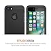 iPhone 7 Case, Trianium [Duranium Series] Heavy Duty Ultra Protective Cases Shock Absorption Hard Covers with Built-in Screen Protector+ Holster Belt Clip Kickstand for Apple iPhone 7 2016 -Black