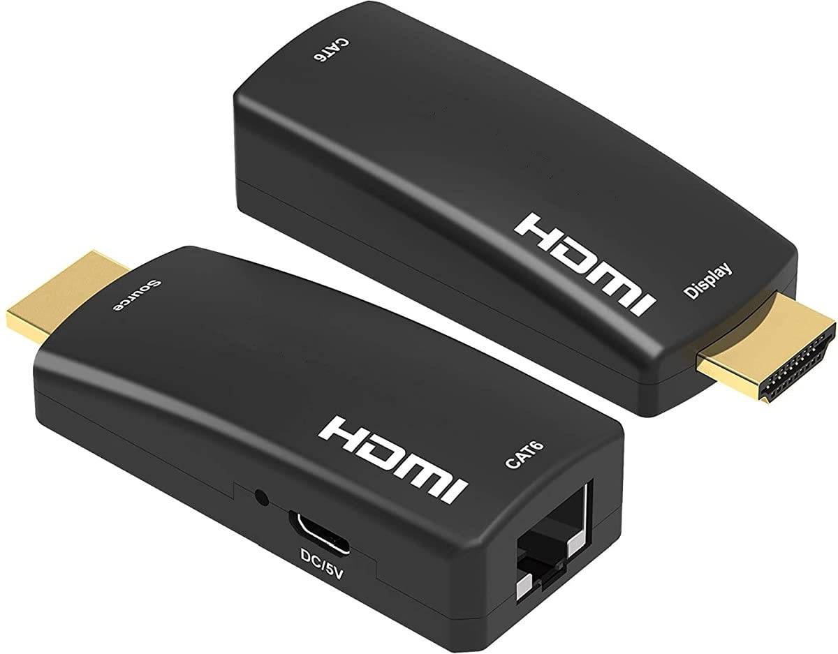 PremiumCord HDMI extender to 50 m via one Cat5e/6 cable, full HD 1080p, gold-plated connectors, colour: black