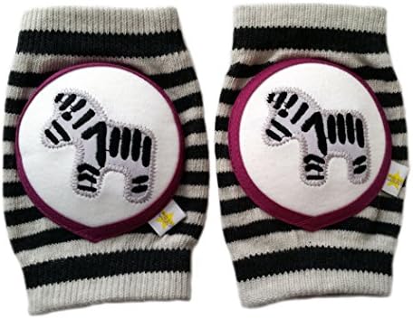 Crawlings Unisex Zebra Knee Pads One Size Black (One Size, Black)