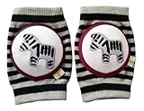 Crawlings Unisex Zebra Knee Pads One Size Black (One Size, Black)