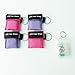 Elysaid 4 Pcs/Pack CPR Mask with Keychain CPR Face Shield with 1-Way Valve First Aid Kit Purple and Pink