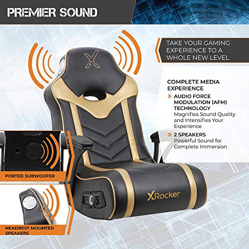 X Rocker 24K 2.1 BT Floor Rocker Gaming Chair, 36.2" x 20.8" x 31.5