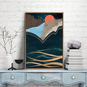 Framed Canvas Wall Art for Living Room, Bedroom City and Landscape Canvas Prints for Modern Home Decoration Ready to Hang - 16"x24" inches