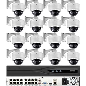 Urban Security Group Full HD 16 Camera PoE Security System : Motorized Auto-Focus 2.8-12mm Vari-Focal : (1) Ultra 4K…