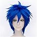 Flovex Short Straight Anime Cosplay Wigs Natural Sexy Costume Party Daily Hair (Blue)