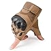 JIUSY Tactical Gloves Military Fingerless Hard Rubber Knuckle Half Finger for Army Gear Sports Driving Shooting Paintball Riding Motorcycle Hunting Gloves Size Medium Brown