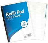 Summit A4 Lined Paper Refill Pad 8 mm 4 Hole 160 Pages Pack of 3 view 2