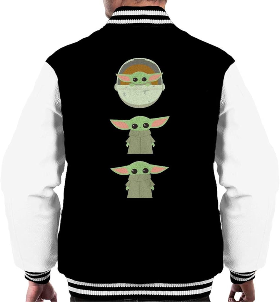 Star Wars The Mandalorian Baby Yoda Cute Forms Men's Varsity Jacket