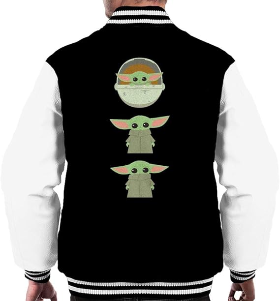 Star Wars The Mandalorian Baby Yoda Cute Forms Men's Varsity Jacket