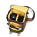 BESTEK Waterproof Canvas SLR DSLR Camera Shoulder Bag Vintage Messenger Bag Gadget Bag with Shockproof Insert Brown