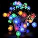 [8Modes 50LEDs]WishWorld Chuzzle Ball Solar String Lights,23ft Fairy String Lights,Waterproof Christmas Lights Decorative Lighting for Halloween,Christmas,Party and Holiday Decorations(Multi-Color)