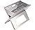 #1 Compact Notebook Portable & Folding Flat Tailgating Stowaway Fire BBQ Charcoal X Grill - Stainless Steel