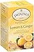 Twinings Lemon & Ginger Herbal Tea Individually Wrapped Bags, 20 Count (Pack of 6), Tangy Lemon, Spicy Ginger, Naturally Caffeine-Free, Enjoy Hot or Iced, 120 Teabags