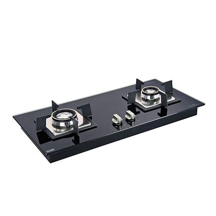 Buy Glen 2 Burner Auto Ignition Built In Glass Hob 1022 Sq Ht Db
