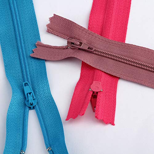 Yzsfirm 120 Pcs 8 Inch Sewing Zipper, Nylon Coil Closed Zippers for Tailor Sewing Crafts (20 Color)