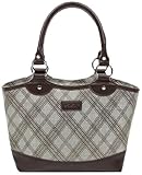 Sachi Classic Insulated Lunch Tote, Style 36-229, Tan Plaid
