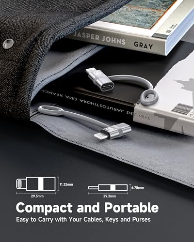 RAVIAD 36W USB C auf Lightning Adapter (2Stück), Lightning USB C Adapter für iPhone 14 13 12 11 Pro Max, Pad Pro/Air 5/Mini 6, Pod Nano/Touch mit Anti-Verlust-Seil, Nicht für Audio/OTG