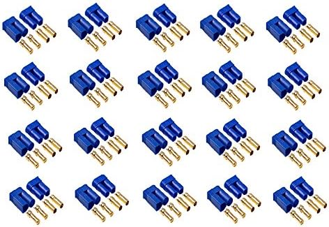 EC5 5mm Banana Plug Male Female Gold Bullet Connector for RC ESC Motor LIPO Battery (20 Pairs)