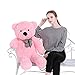 MaoGoLan 47 Inches Adorable Plush Teddy Bear Stuffed Animals Pink Soft Big Teddy Bears for Girlfriend Children