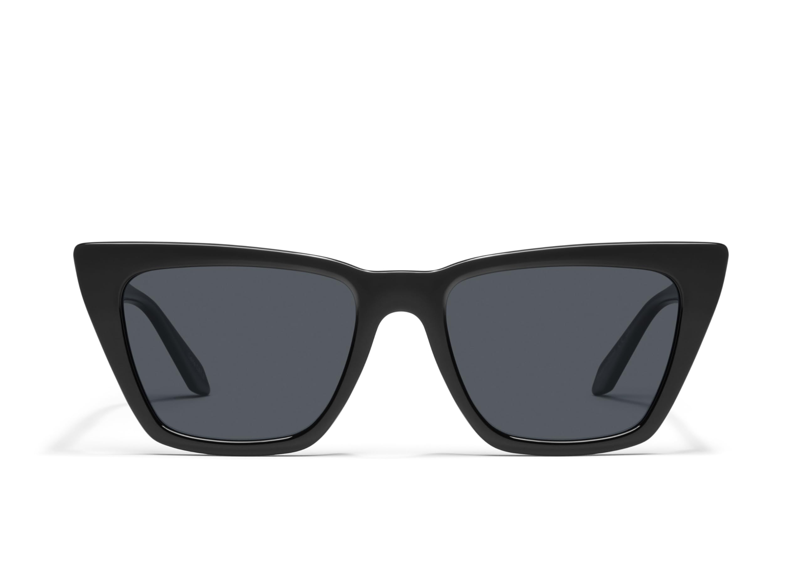 Quay - Womens Sunglasses, Polarized Cat Eye Lenses with UV Protection (Call The Shots, Black) Image