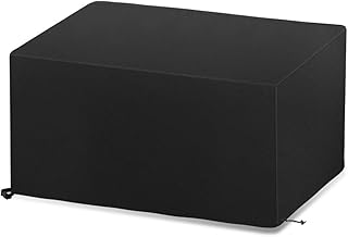 Vivibel Abdeckung für Gartenmöbel, Abdeckhaube Möbelsets mit Zugkordel Wasserdichtes UV-Beständiges Atmungsaktives Oxford-Gewebe Gartenmöbel Schutzhülle, Rechteckig (242 * 162 * 100cm) Schwarz