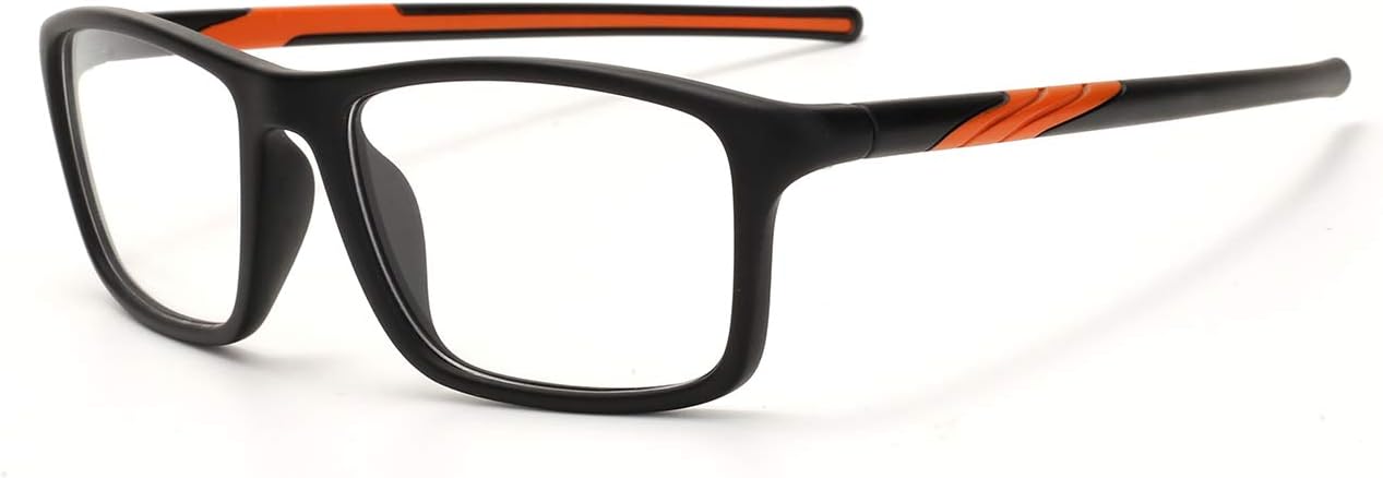 MARIDA Blue Light Blocking Glasses for Men Lightweight Eyeglasses Frame Filter Blue Ray Computer Game Glasses TR90 Frame Orange