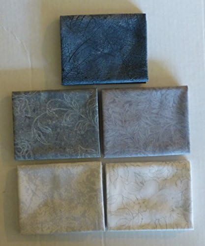 Jinny Beyer Palette~2, Fat Quarter Bundle of 5, Group #20~Light Grey~RJR Fabrics