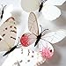 Uelfbaby 12Pcs 3D Butterfly Wall Stickers Decor Art Decorations(White)