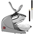 OKF Electric Ice Shaver Machine - 380W Snow Cone Maker With Anti-Splash Design, 286lbs/hr Capacity