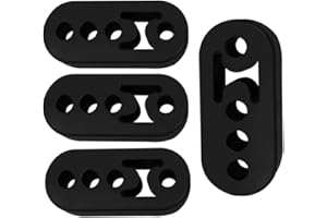 Exhaust Hanger Rubber 4 Pcs 4 Hole Universal Exhaust Hanger Insulator Muffler Bracket Tail Pipe Mount Bushing Shock Absorbent
