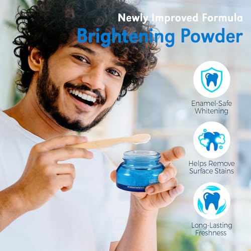 Enamel-Safe Teeth Whitening Powder - Hydroxyapatite - Gentle on Teeth - No Sensitivity Formula - Removes Stains - Long-Lasting Freshness - Breath Freshening Whitening Powder- 15g
