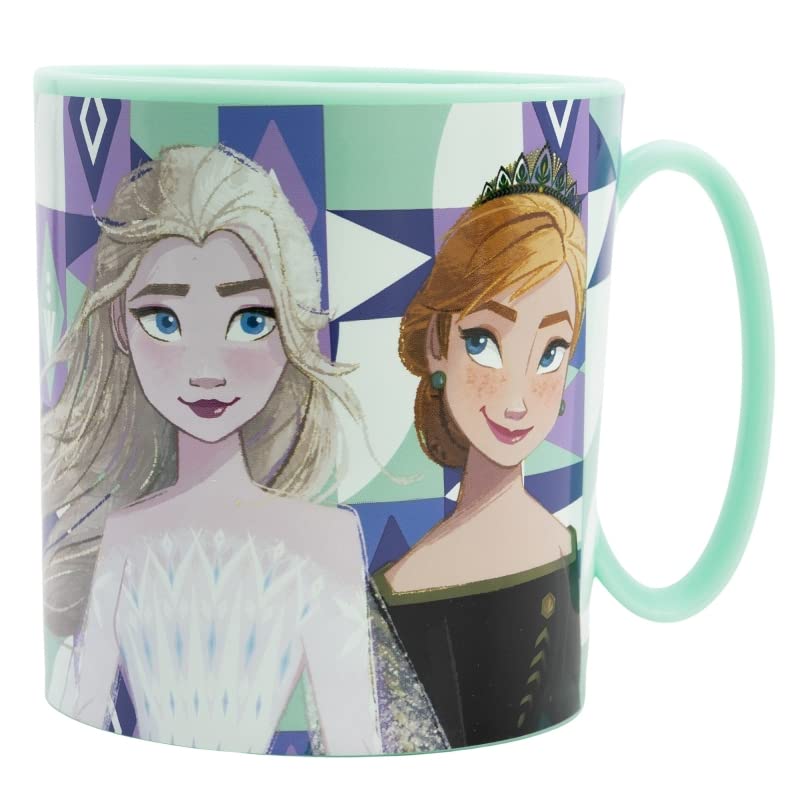 Golddunes Kids 2023 Character Licence Mug 350ML Drinking Re-Usable Plastic Cup Microwave Safe (Frozen Ice)