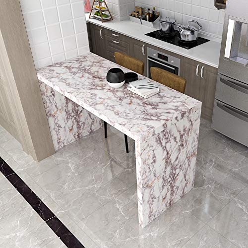 LaCheery Marble Grey Contact Paper Kitchen Wallpaper Peel and Stick