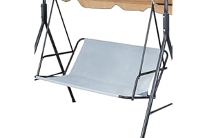 JEWELTH Replacement Swing Seat Cover, 600D Oxford Cloth Waterproof 2/3 Seat Patio Swing Seat Replacement Covers for Outdoor Porch Garden Yard Swings (Grey/58.26’’x19.68’’x19.68’’)