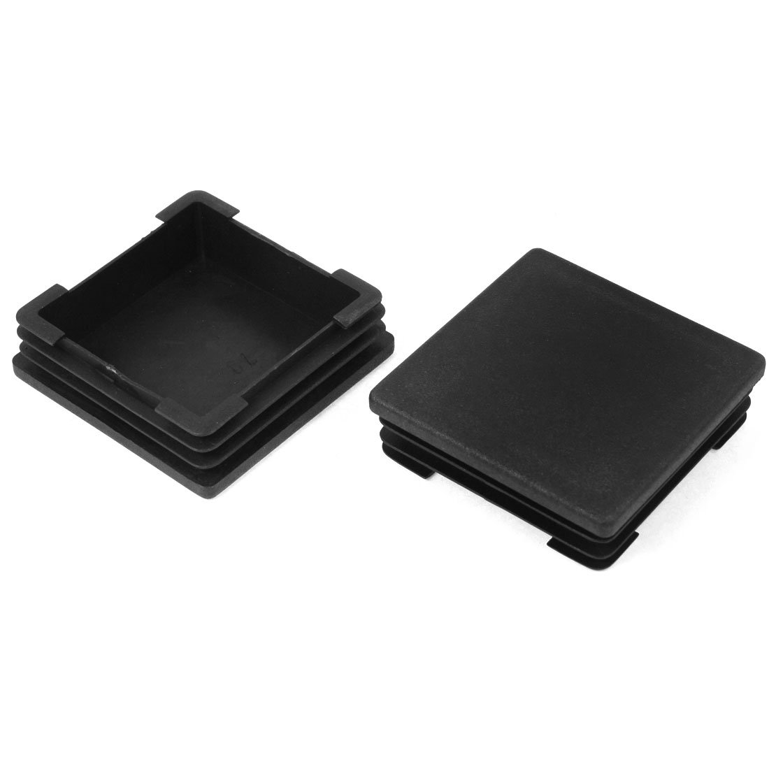 Sourcingmap 70mm x 70mm Plastic Square Caps Tube Pipe Inserts End Blanking 2 Pcs