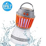 DILISENS Bug Zapper Mosquito Killer Camping Lamp 2 IN 1 Electronic Insect Killer Light via USB Charging, IP67 Waterproof,Built in Insect Trap, Perfect for Indoor Outdoor Home Traveling (1 Pack)