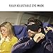 GOSLEEP Travel Pillow - Sleep Mask and Memory Foam Pillow That Prevents Head Bobbing and Blocks Light for Better Sleep During Road and Air Travel - Jet Black